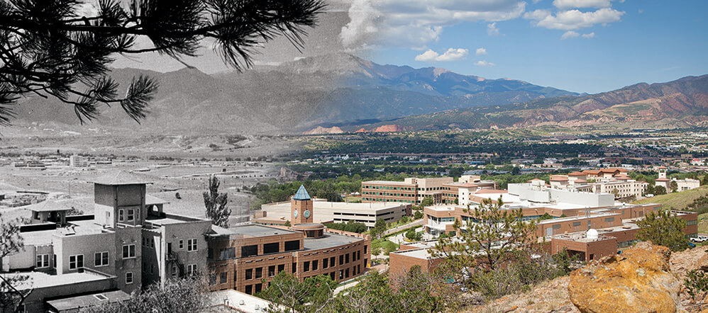 Landscape of UCCS 50 years ago and now