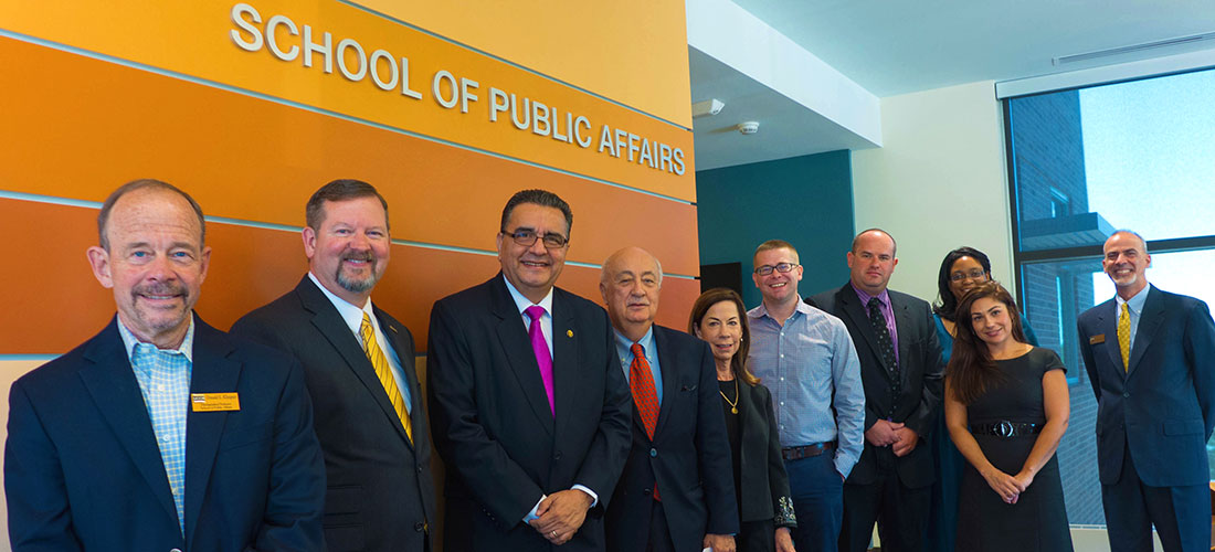 School of Public Affairs meeting with Dr. Ernest Medina and Ambassador John Maisto